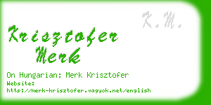 krisztofer merk business card